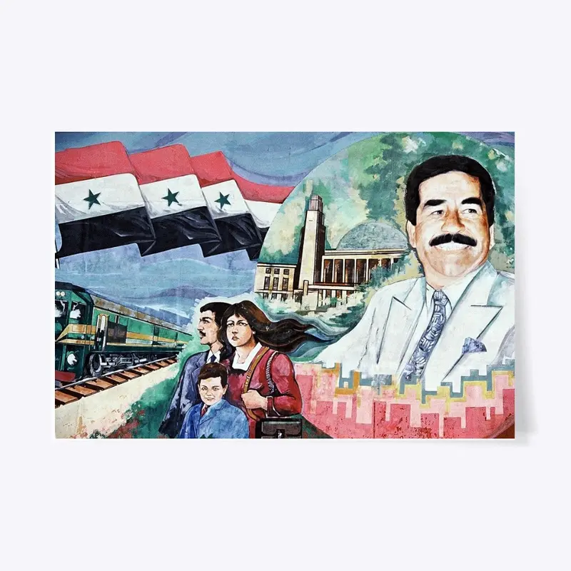 Saddam Hussein picture in a Poster